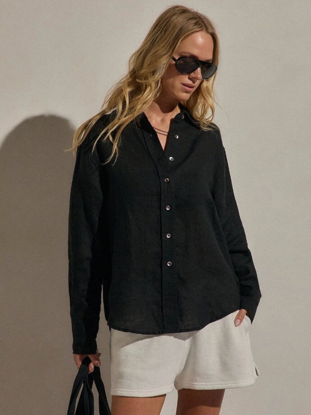 James Perse Linen Oversized Shirt — Like New, Size0